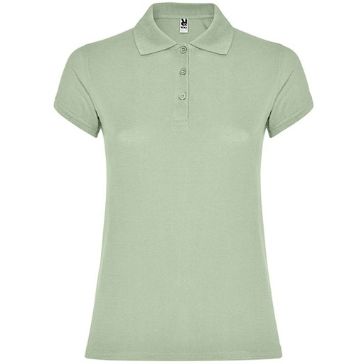 Damska koszulka polo slim RY6634 - Mist Green