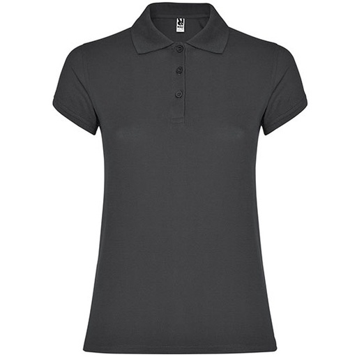 Damska koszulka polo slim z krótkim rękawem RY6634 - Dark Lead 46