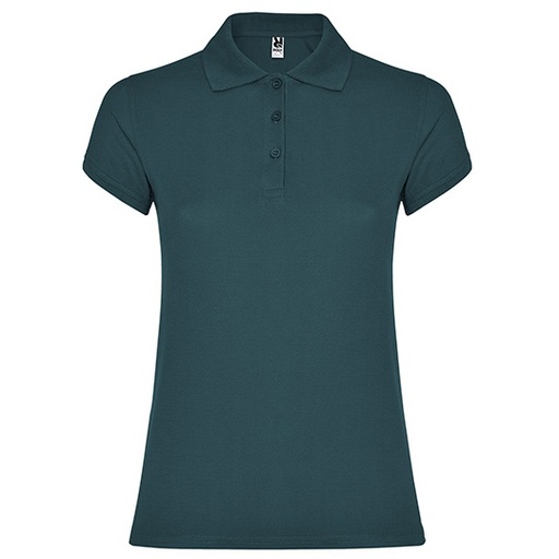 Damska koszulka polo slim RY6634 - Storm Blue 170