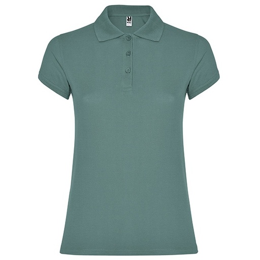 Damska koszulka polo slim RY6634 - Calm Blue 171