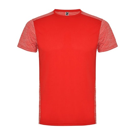 Koszulka Meska Funkcyjna Poliester RY6653 - Red 60 & Heather Red 245