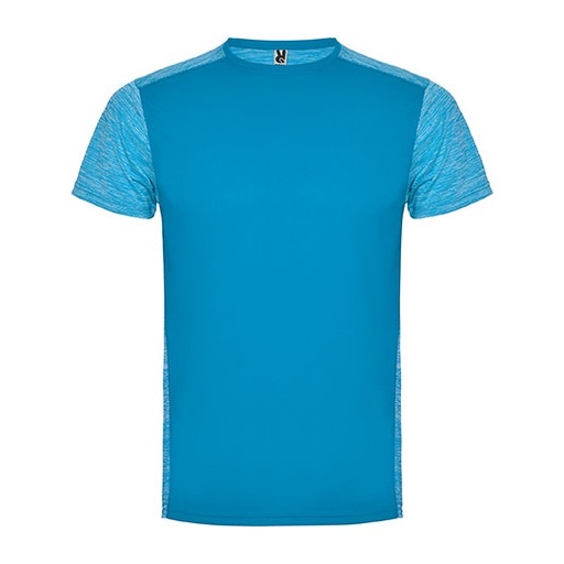 Koszulka Meska Funkcyjna Poliester RY6653 - Turquoise 12 & Heather Turquoise 246