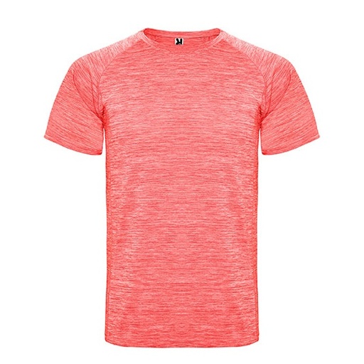 T-shirt Męski Raglanowy Funkcyjny RY6654 - Heather Fluor Coral 244