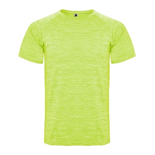Dzieciecy t-shirt funkcyjny z raglanowym rekawem RY6654K - Heather Fluor Yellow 249
