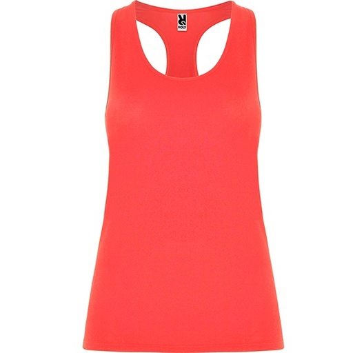 Damski top slim bez rękawów RY6656 - Fluor Coral 234