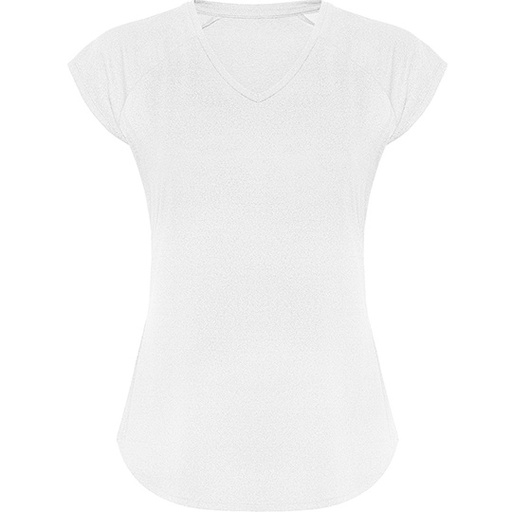 T-shirt funkcyjny slim z dekoltem w szpic RY6658 - White 01