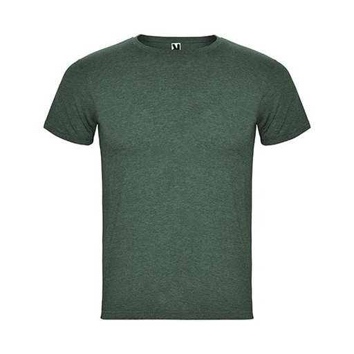 Koszulka Meska Krotki Rekaw Melanz Poliester Bawelna RY6660 - Heather Bottle Green 257