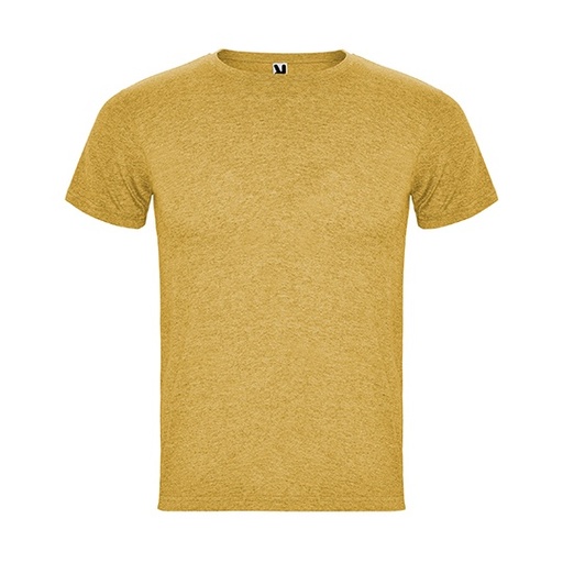 Koszulka Męska Krótki Rękaw Melanż Poliester Bawełna RY6660 - Heather Mustard 39