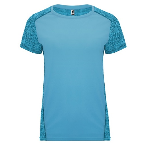 Koszulka Damska Funkcyjna Oddychajaca Szybkoschnaca RY6663 - Turquoise 12 & Heather Turquoise 246