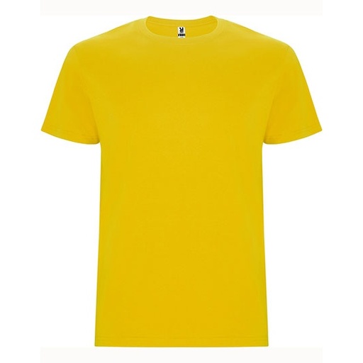 T-Shirt Meski Bez Szwow Bocznych Bawelniany RY6681 - Yellow 03
