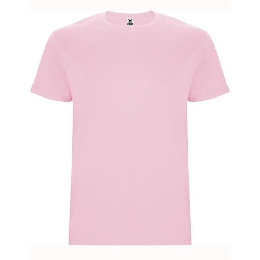 T-Shirt Meski Bez Szwow Bocznych Bawelniany RY6681 - Light Pink 48