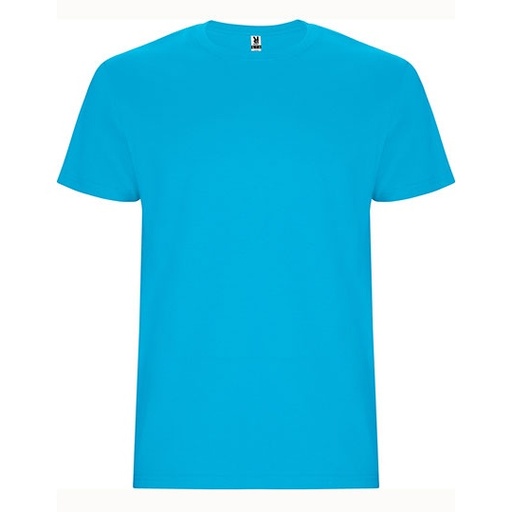 T-Shirt męski bez bocznych szwów RY6681 - Turquoise 12