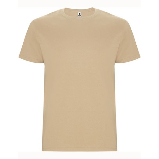 T-Shirt Meski Bez Szwow Bocznych Bawelniany RY6681 - Sand 07