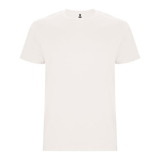 T-Shirt męski z krótkim rękawem bez bocznych szwów RY6681 - Vintage White 132