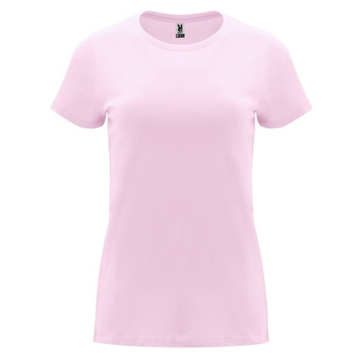 T-shirt Damski Slim Bawelniany RY6683 - Light Pink 48
