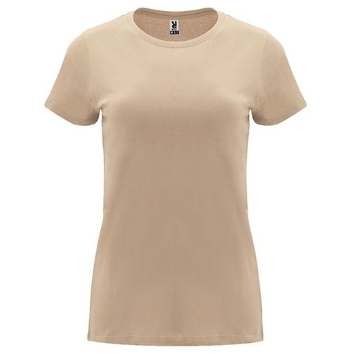 T-shirt Damski Slim Bawełniany RY6683 - Sand 07