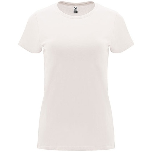 Damski T-shirt Slim RY6683 - Vintage White