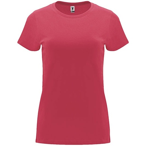 T-shirt Damski Slim Bawełniany RY6683 - Chrysanthemum Red 262