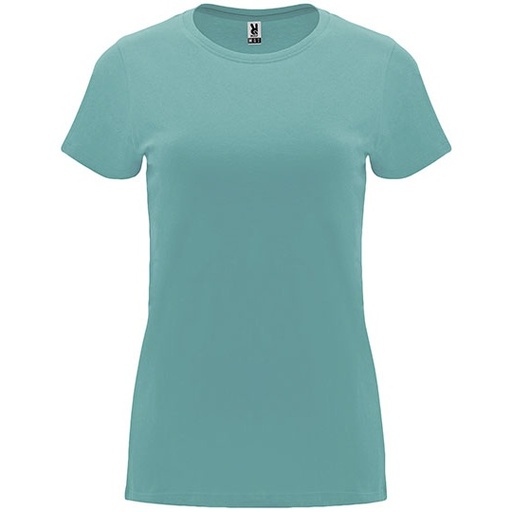 Damski T-shirt Slim RY6683 - Dusty Blue