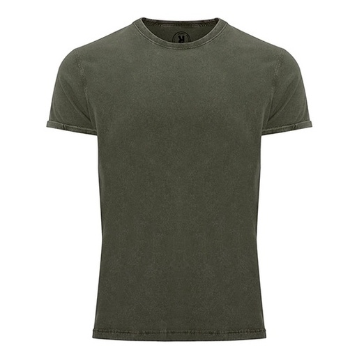 Koszulka Meska Bawelniana Jeansowy Look RY6689 - Dark Green Brown 38