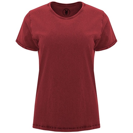 T-shirt Damski Bawelniany o Wygladzie Jeansu RY6691 - Garnet Red 57