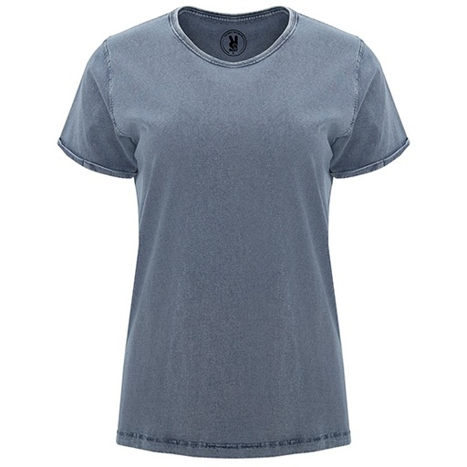 T-shirt Damski Bawełniany o Wyglądzie Jeansu RY6691 - Denim Blue 86