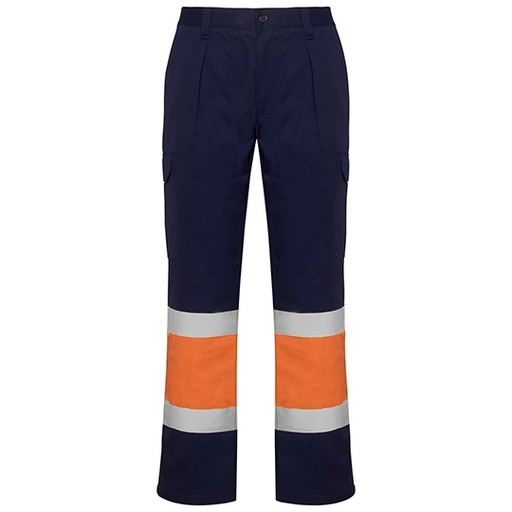 Zimowe spodnie odblaskowe RY9301 - Navy Blue 55 & Fluor Orange 223