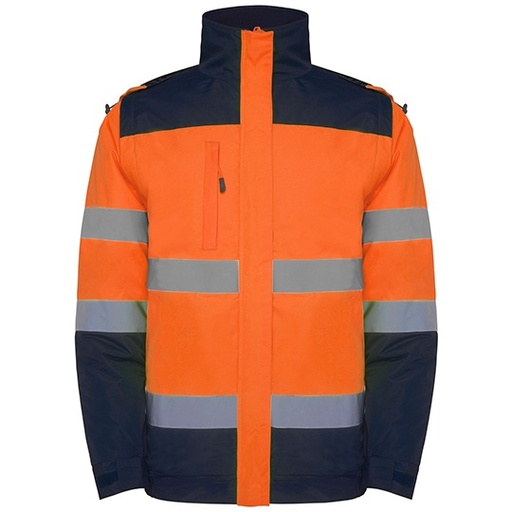 Parka robocza RY9304 - Navy Blue 55 & Fluor Orange 223