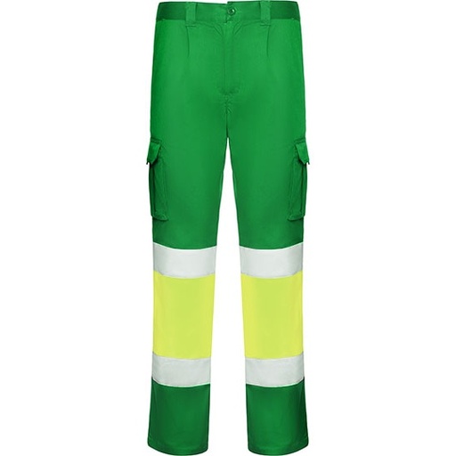 Spodnie Robocze Hi-Vis Stretch RY9312 - Garden Green 52 & Fluor Yellow 221