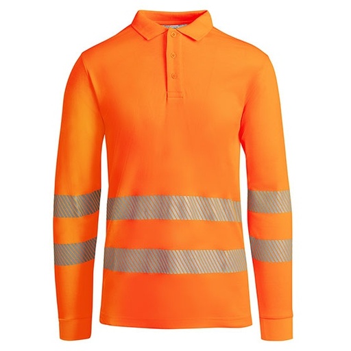 Odblaskowa koszulka polo z długim rękawem RY9319 - Fluor Orange