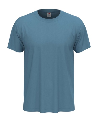 T-shirt Klasyczny Unisex Melanzowy S140 - Light Blue