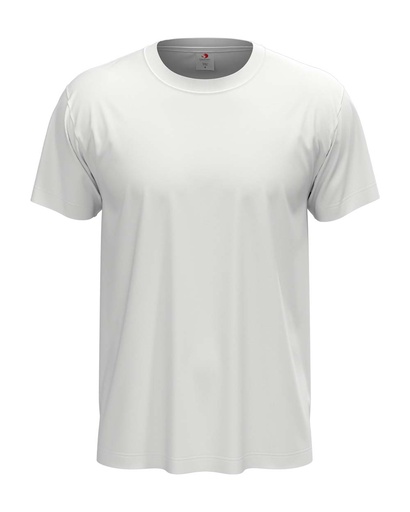 T-shirt Klasyczny Unisex Melanzowy S140 - White