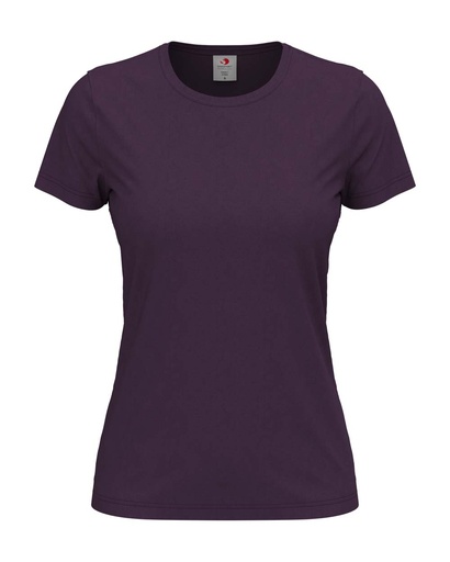 T-shirt klasyczny damski S141 - Deep Berry