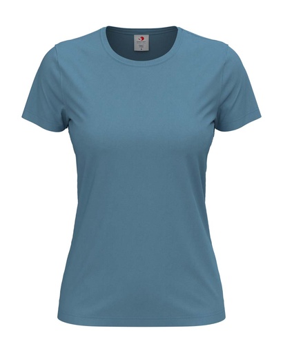 T-shirt damski klasyczny S141 - Light Blue