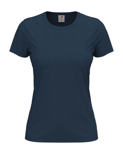 Klasyczny damski t-shirt S141 - Navy Blue