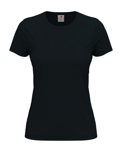 Klasyczny damski t-shirt S141 - Blue Midnight