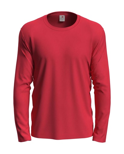 Koszulka z długim rękawem Klasyczna Bawełniana S240 - Scarlet Red