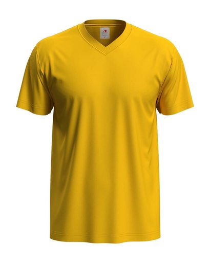 T-shirt Meski V-neck Klasyczny S270 - Sunflower Yellow