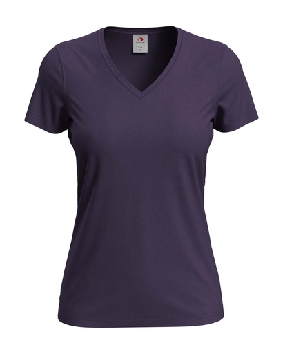 T-shirt damski klasyczny S279 - Deep Berry