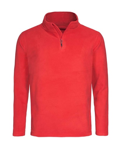 Bluza Polarowa Męska Półgolf Zamek S5020 - Scarlet Red