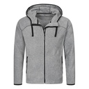 Bluza Power Fleece z kapturem - Grey Heather