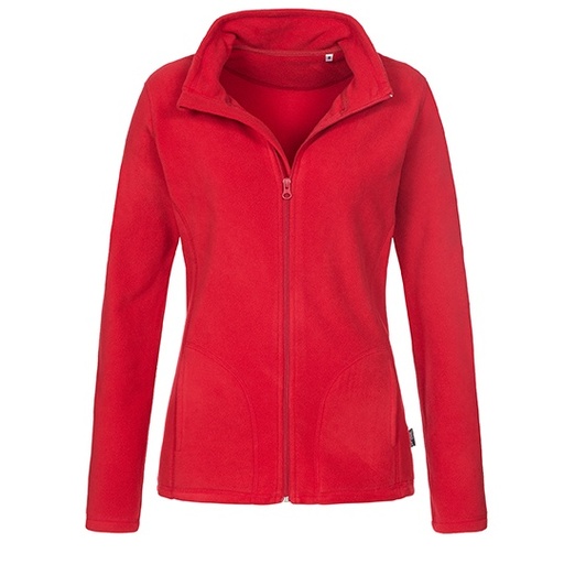 Damska bluza polarowa z zamkiem S5100 - Scarlet Red