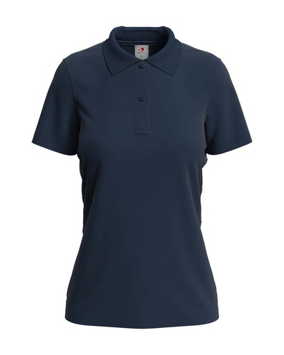 Damska Koszulka Polo Klasyczna Bawelniana S519 - Blue Midnight