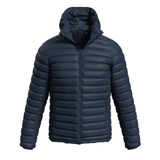 Kurtka Pikowana Meska Z Kapturem S5420 - Blue Midnight