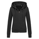 Damska bluza rozpinana z kapturem - Black Opal