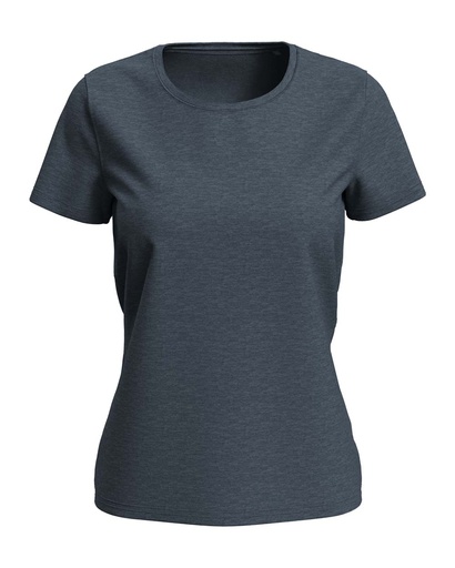 T-shirt Damski Klasyczny S7600 - Dark Denim Heather