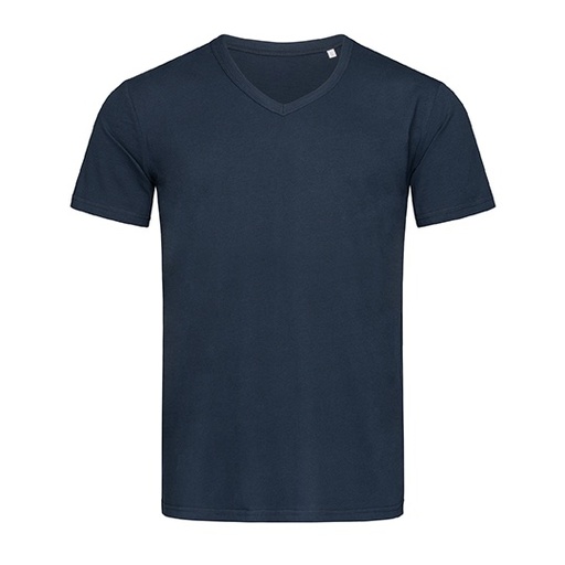 T-shirt klasyczny V-neck S9010 - Marina Blue