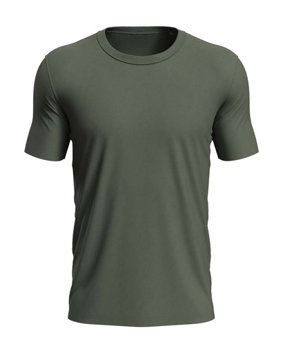 T-shirt męski slim S9020 - Military Green