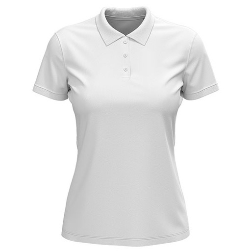 Koszulka Polo Damska Dopasowana S9160 - White