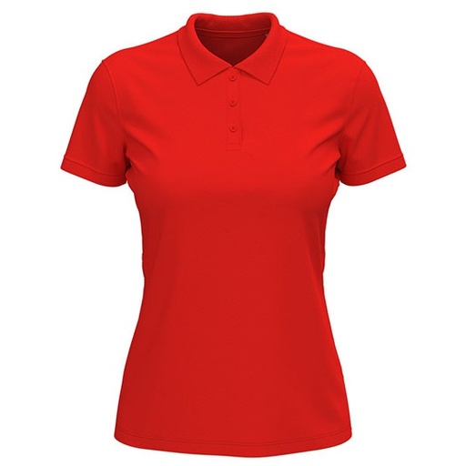 Koszulka Polo Damska Dopasowana S9160 - Scarlet Red